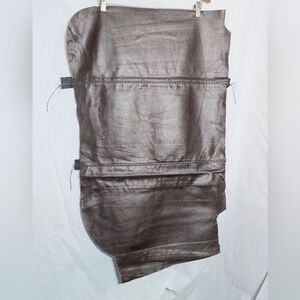 Dark Brown Leather Heavy Upholstery Hide Remnant Approx 36x21